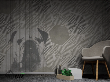 DARLA - Geometric fire retardant washable nonwoven wallpaper by WALLYART
