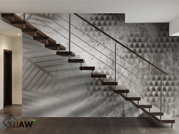 KUBIC - Motif fire retardant washable nonwoven wallpaper by WALLYART