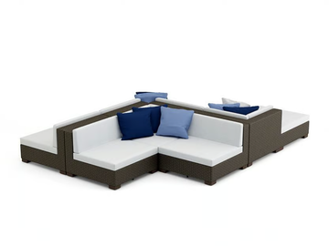 ATLANTIC - Sectional resin garden sofa by Walters