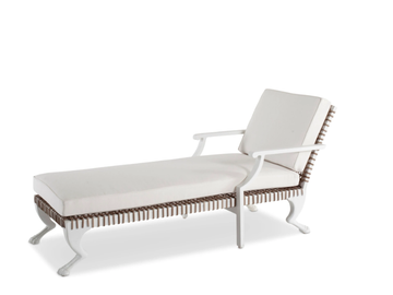 DELTA - Upholstered aluminium chaise longue by Walters