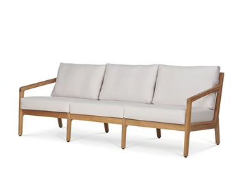 LAUREL - Upholstered 3 seater teak garden sofa by Walters