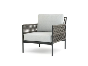 LONGSHORE - Aluminium easy chair with armrests by Walters