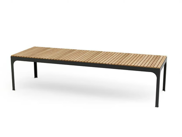 MORE COMFORT - Rectangular steel and wood garden table by Walters