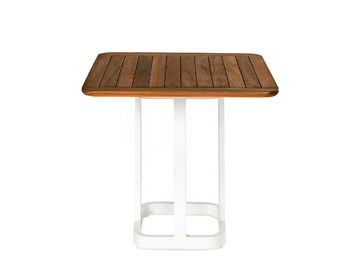 REGATTA - Square aluminium and wood garden table by Walters