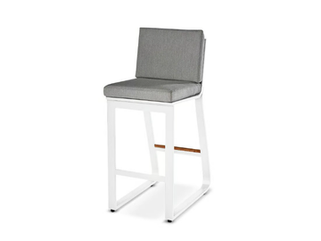 REGATTA - Upholstered aluminium stool with footrest by Walters