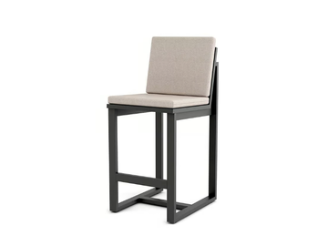 TIDAL - Aluminium barstool with back by Walters