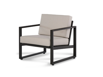 TIDAL - Garden upholstered aluminium easy chair with armrests by Walters