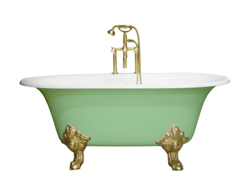 EDWARDIAN CIRCE - Freestanding oval cast iron bathtub by WatermarkFixtures