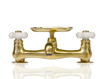 MONTAIGNE - 2 hole wall-mounted brass bridge mixer by WatermarkFixtures