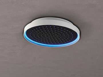659.32.305 - LED ceiling mounted round stainless steel overhead shower by WEISS-STERN