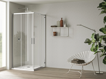BRAVO - Glass and aluminium shower cabin with sliding door by WEISS-STERN