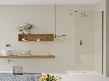FREE - Glass and aluminium Walk in shower by WEISS-STERN