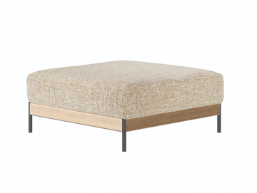 BOWIE - Upholstered square fabric pouf by Wewood