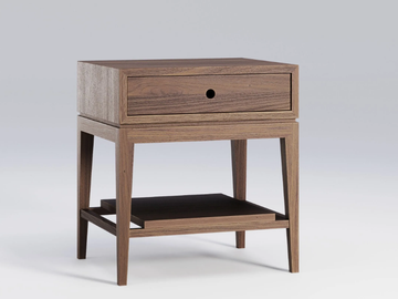 CRIADO-MUDO - Walnut bedside table with drawers by Wewood