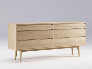 DOUBLE - Oak chest of drawers by Wewood