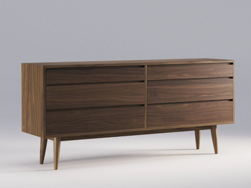 DOUBLE - Walnut chest of drawers by Wewood