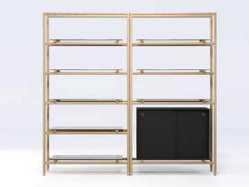 FLOAT - Open freestanding modular bookcase by Wewood