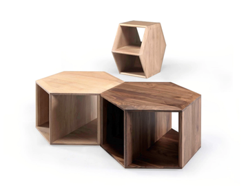 HEXA - Low wooden coffee table by Wewood