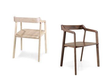 KUNDERA - Solid wood chair with armrests by Wewood