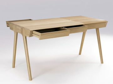 METIS - Solid wood writing desk with drawers by Wewood