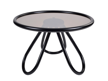ARCH COFFEE TABLE - Round wood and glass coffee table by Wiener GTV Design