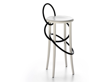 CIRQUE - High wooden barstool by Wiener GTV Design