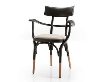 CZECH - Beech chair with integrated cushion by Wiener GTV Design