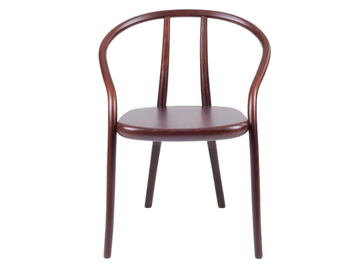 GUSTAV - Stackable beech chair with armrests by Wiener GTV Design