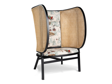 HIDEOUT - WINTER EDITION - Beech armchair high-back by Wiener GTV Design