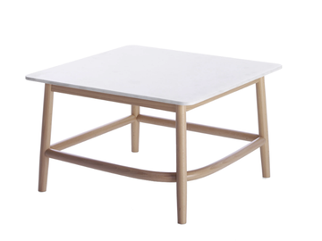 SINGLE CURVE LOW TABLE - Square marble coffee table by Wiener GTV Design