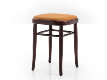 VIENNA 144 - Low upholstered beech stool by Wiener GTV Design