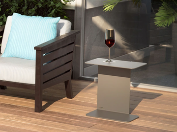 ART561 - Rectangular metal garden side table by Wissmann raumobjekte