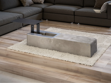 ART562 - Low rectangular coffee table by Wissmann raumobjekte