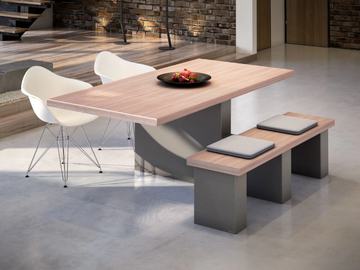 ART615 - Rectangular wood veneer table by Wissmann raumobjekte