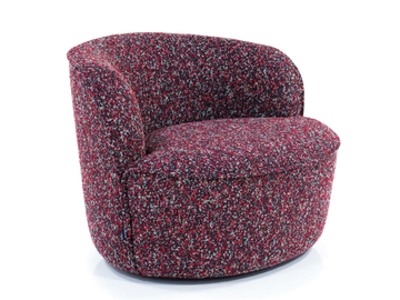 BUN - Swivel fabric armchair by Wittmann
