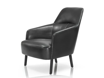 MONO - Leather armchair high-back by Wittmann