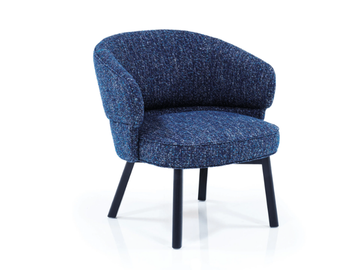 MORTON - Fabric armchair with armrests by Wittmann