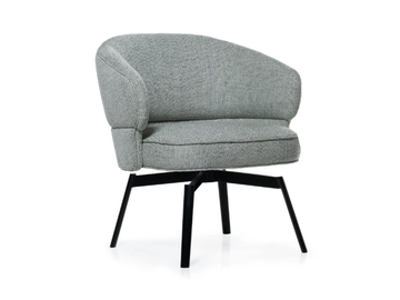 MORTON - Swivel fabric armchair with armrests by Wittmann