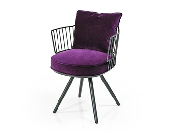 PARADISE BIRD - Fabric chair with armrests by Wittmann