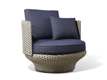 PARADISE BIRD OUTDOOR - Fabric garden armchair with armrests by Wittmann