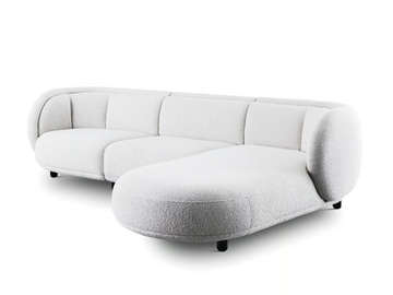 VUELTA - 3 seater fabric sofa with chaise longue by Wittmann