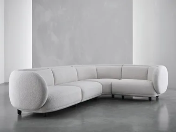 VUELTA - Corner 3 seater fabric sofa by Wittmann