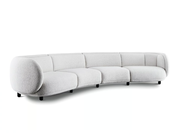 VUELTA - Curved 4 seater fabric sofa by Wittmann