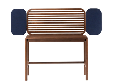 BUD - Rectangular solid wood writing desk with drawers by Woak