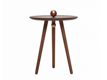 MALIN - Round solid wood coffee table by Woak