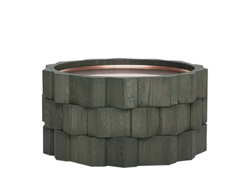 REPETA 10 - Round solid wood coffee table for living room by Woak