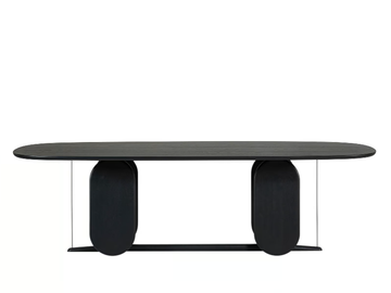 WHERRY - Oval wooden dining table by Woak