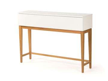 BLANCO - Rectangular wooden console table with drawers by Woodman