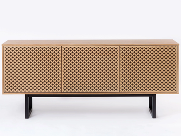 CAMDEN DIAMOND - Wood veneer sideboard with doors by Woodman