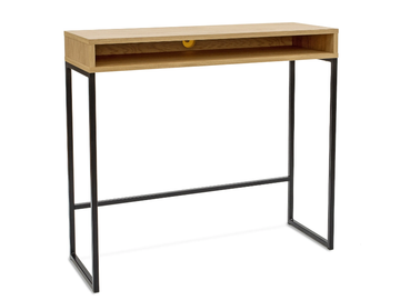 FRAME - Rectangular wood veneer console table by Woodman